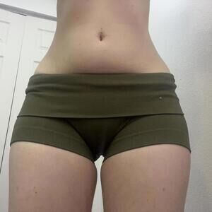 green gym shorts